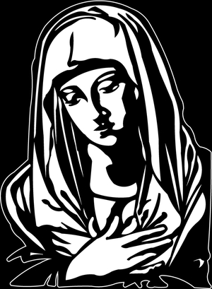 Богородица - картинки для гравировки