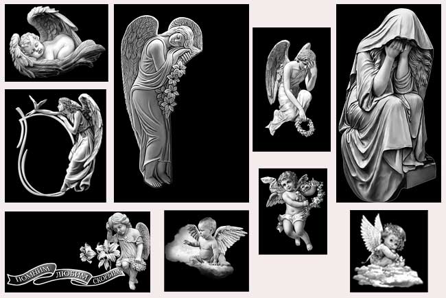 Ангелы для гравировки